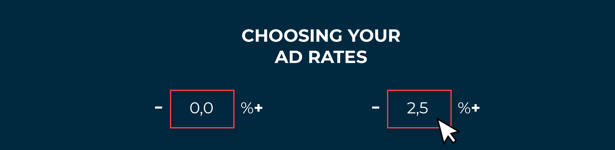 Ad Rate wählen